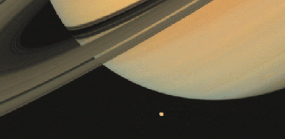 Анимация: путешествие Сатурну вблизи Дионы