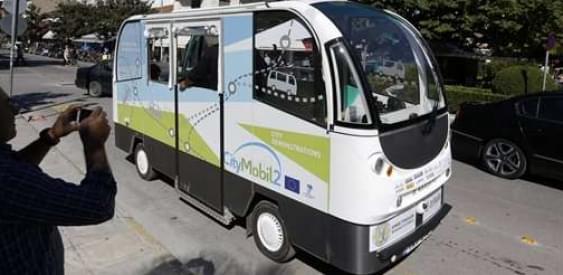 Испытания беспилотного микроавтобуса CityMobil2