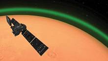 Астрономы обнаружили захватывающее зеленое свечение в атмосфере Марса 