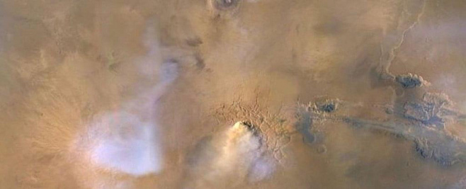 Марсовы штормы и бури, размеры которых достигают величины земных городов