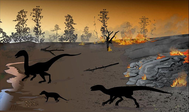 «Ходящие по огню» динозавры оставили множество следов в Южной Африке