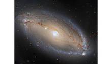 Отснятая «Хабблом» галактика испускает газ с невероятной скоростью