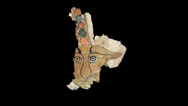 В Египте нашли саркофаг с цветным изображением леопарда