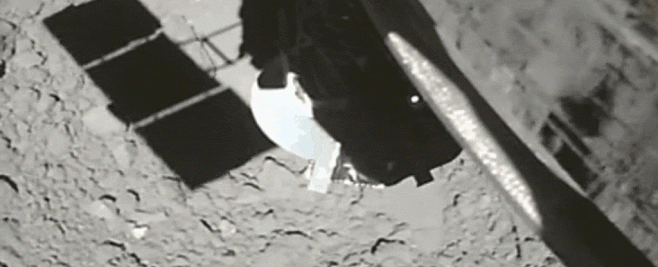 Кадры приземления Hayabusa2 на астероид