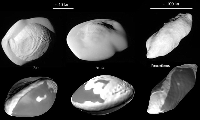 Ученые попытались объяснить форму спутников Сатурна