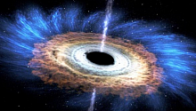 Астрономы смогли сфотографировать «плюющуюся» плазмой чёрную дыру