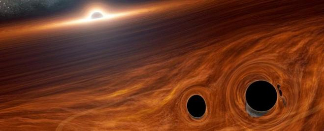 Астрономы впервые увидели вспышку света от столкновения двух черных дыр 
