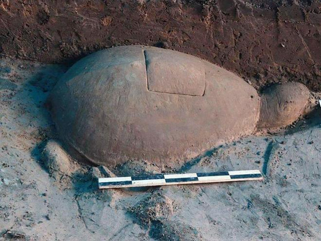 Археологи обнаружили древнюю каменную черепаху в осушенном водохранилище Ангкор