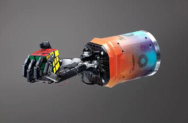 Ничего необычного: управляемая искусственным интеллектом робо-рука собирает кубик Рубика