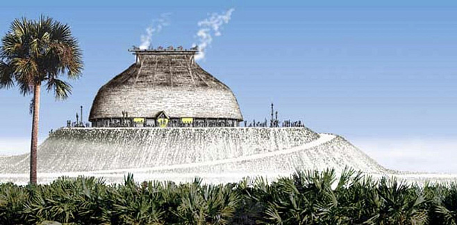 Индейцы племени Калуса во Флориде строили большие сооружения для ловли и хранения рыбы