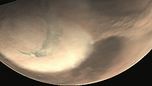 ESA опубликовала фотографии марсианских песчаных бурь