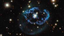 Хаббл получил изображение необычной планетарной туманности