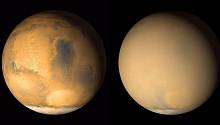 Пылевые бури могли «сдуть» воду с поверхности Марса