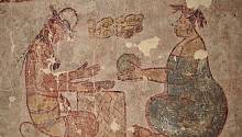 Обнаружена фреска, изображающая акт продажи соли между представителями Майя