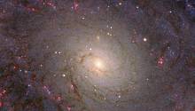 Хаббл снял почти идеальную спиральную галактику