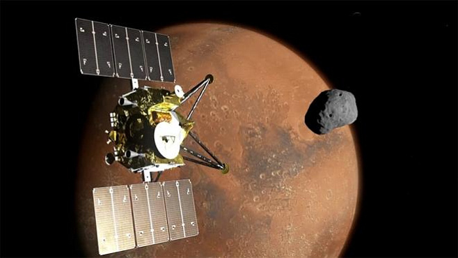 Японский зонд сделает снимки Марса и его спутников в разрешении 8K