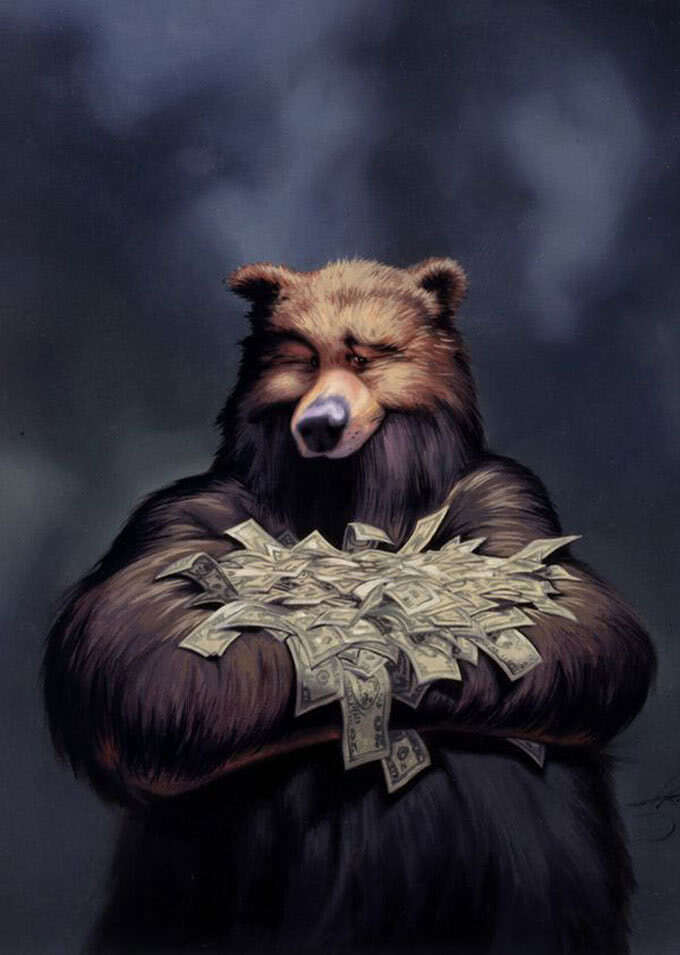 Мудрый медведь. Медведь арт. Медведь Россия. Медведь с деньгами. Аватарка медведь.