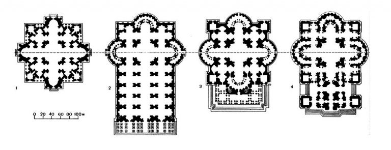 Проектные планы собора св. Петра в Риме