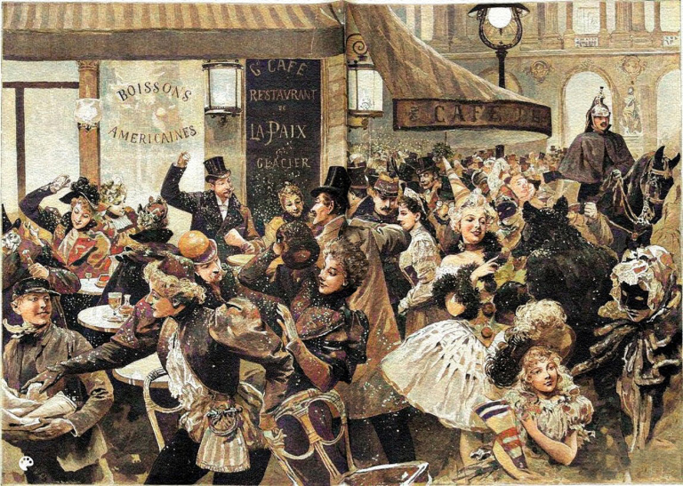 Конфетти на Больших бульварах Парижа, 1894 г