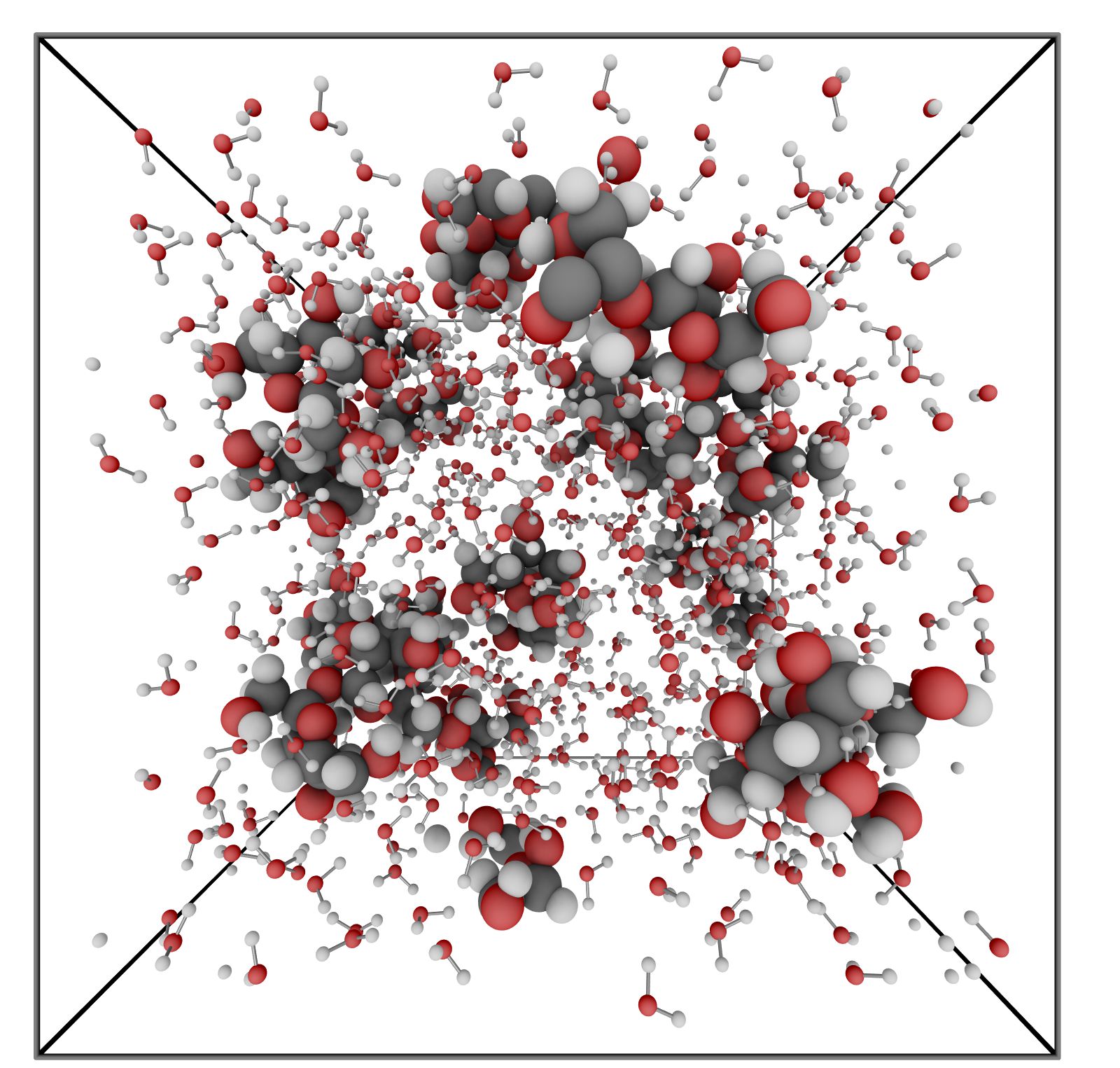 Molecular liquids. Молекулярная модель. Смоделировать молекулы при алкоголе.