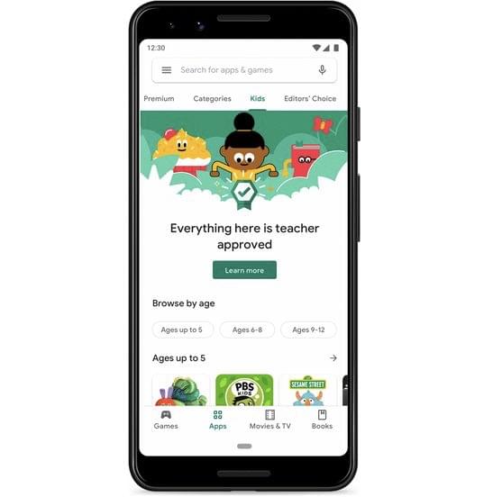В Google Play появится детская вкладка с приложениями, одобренными учителем 