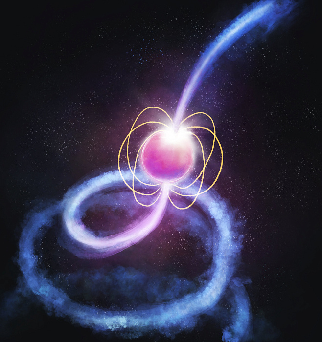Обнаруженный астрономами пульсар вращается с огромной скоростью