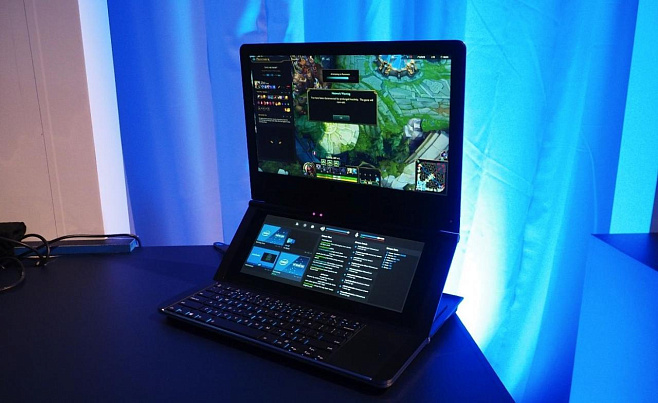 Intel представила необычный ноутбук с двумя экранами