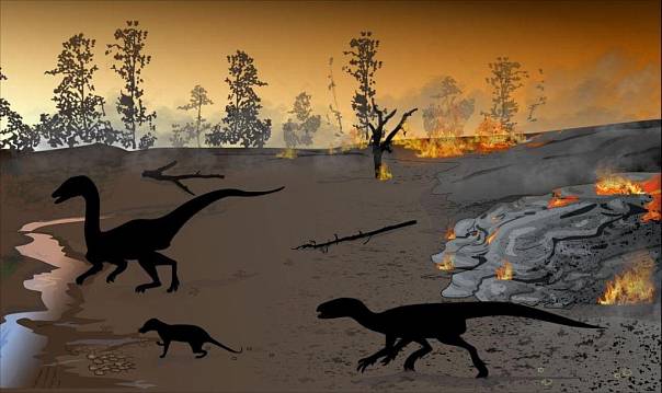 «Ходящие по огню» динозавры оставили множество следов в Южной Африке