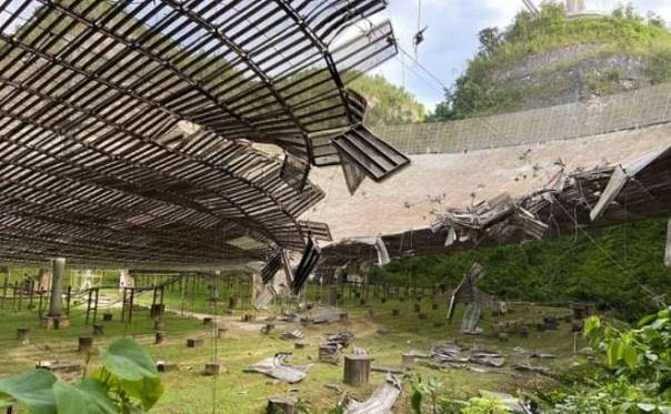 Радиотелескоп в Пуэрто-Рико получил серьёзные повреждения