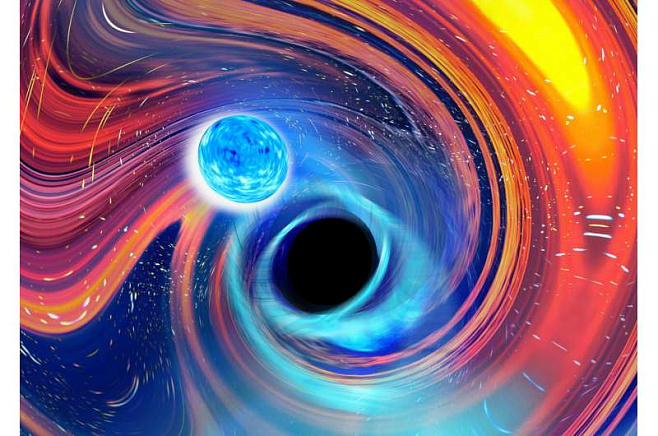 Астрофизики зафиксировали первый случай слияния чёрных дыр и нейтронных звёзд
