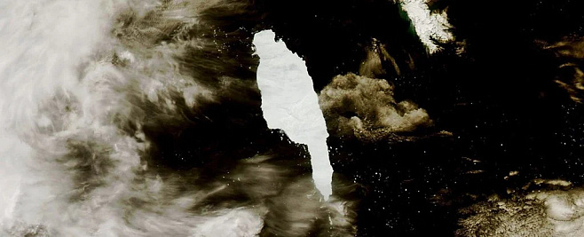 Антарктический «мегаайсберг» A68А выбросил в океан 152 миллиарда тонн пресной воды