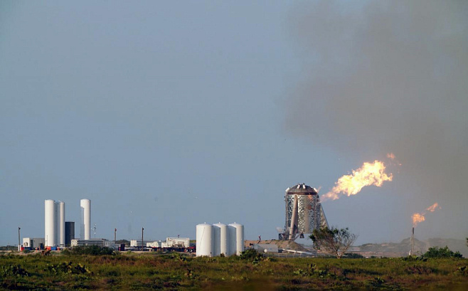 SpaceX прервала тестирование звездолёта Starhopper сразу после запуска