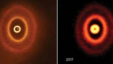 В созвездии Орион нашли протопланетную систему из трех звезд с искривленным диском 